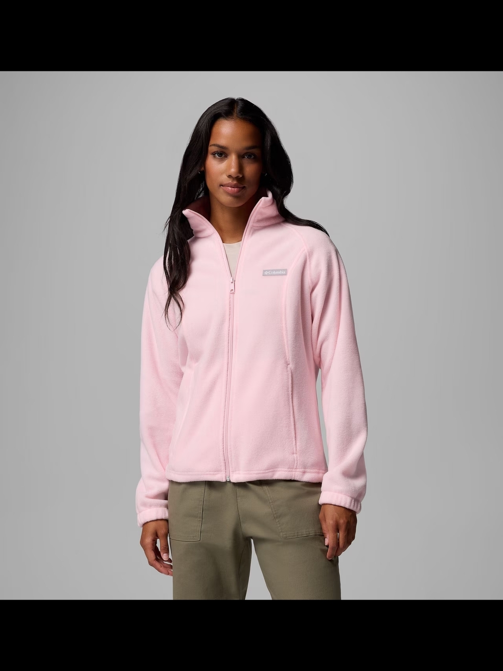 Columbia Women's Pink Full-Zip Fleece Jacket L